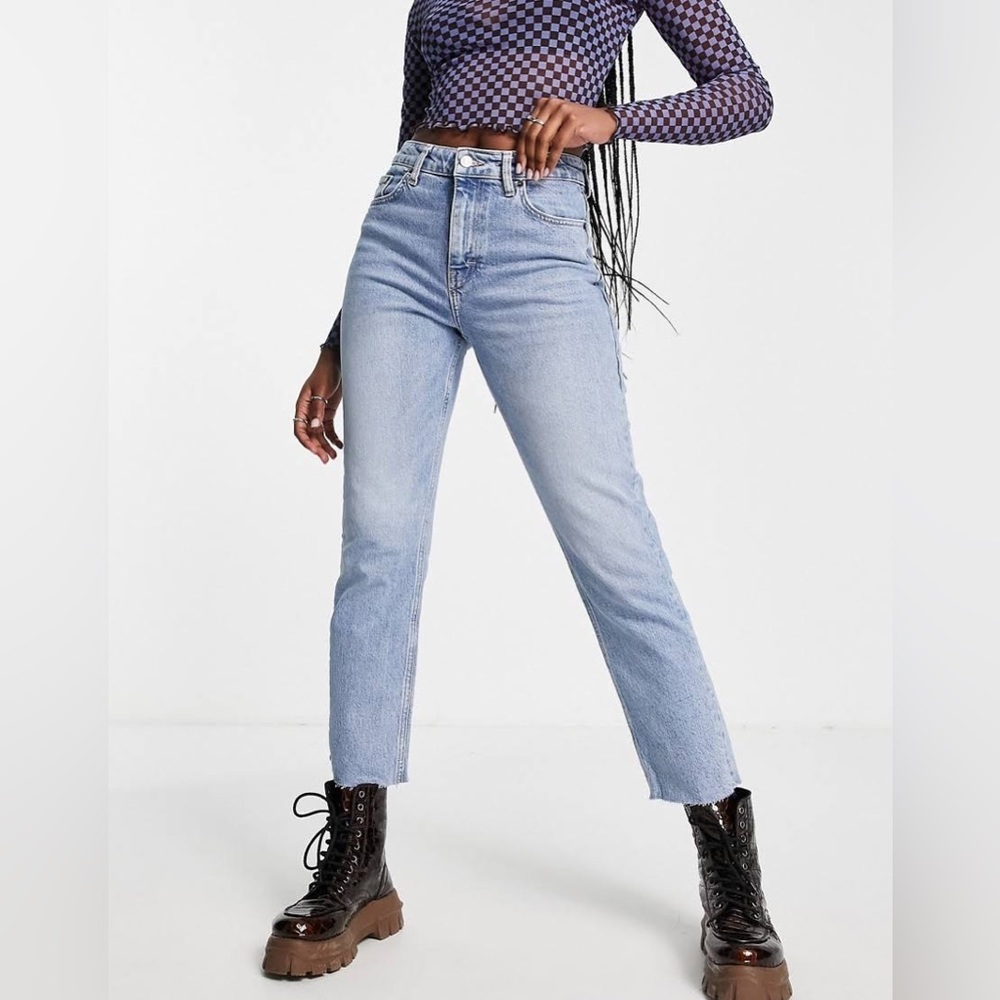 Topshop Bleach Straight Jeans